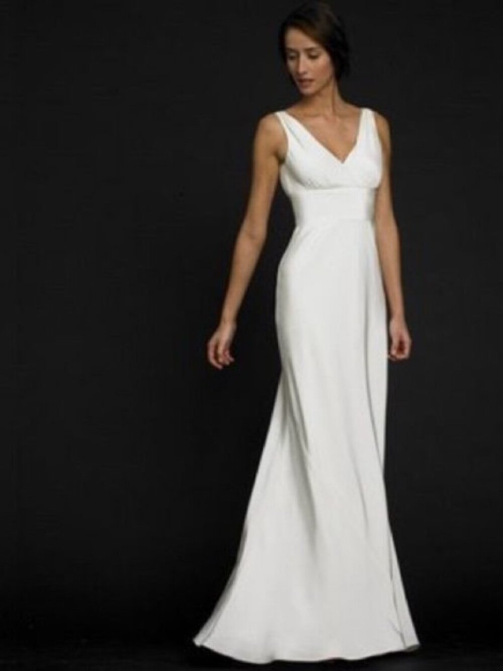 J Crew Sophia Gown in Tricotine Silk Ivory Size 6 Tall